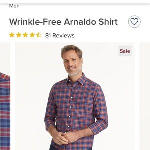 Men's Wrinkle-Free Plaid Shirt - Red and Blue